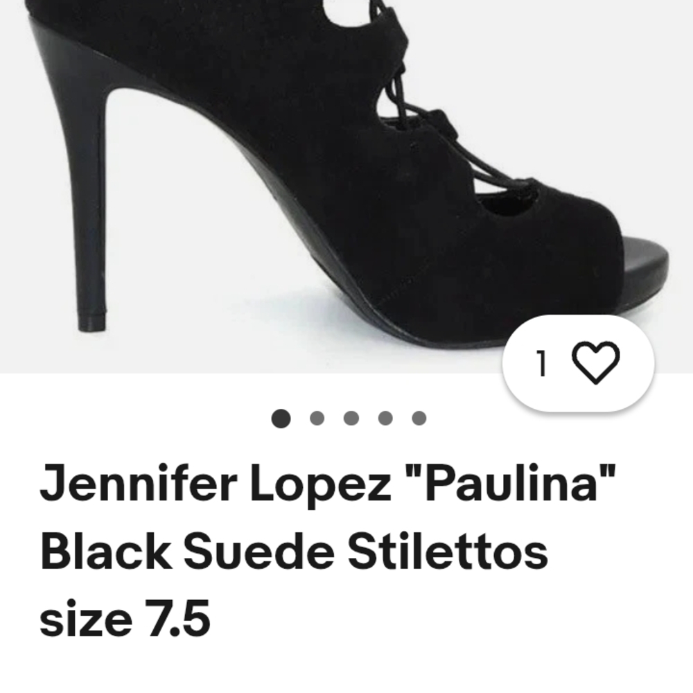 Jennifer Lopez Black Suede Stilettos